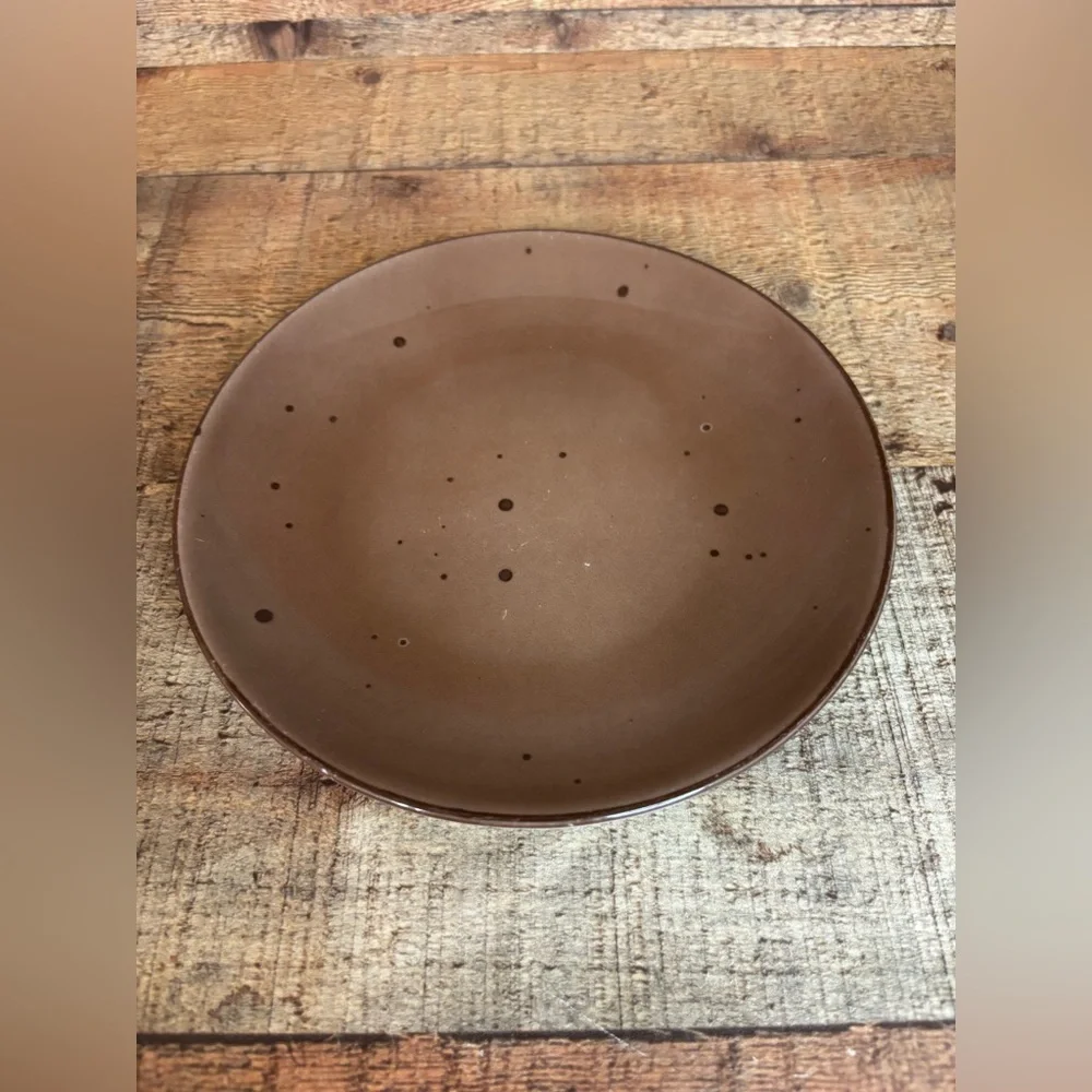 RARE Set Of 8 Porvasal Dotted 6.5 Inch Appetizer Plates Made In Spain 0618